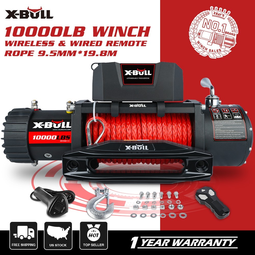 X-BULL Electric Winch 10000LB 12000LBS 13000LBS 14500LBS Winch 4WD Trailer Jeep