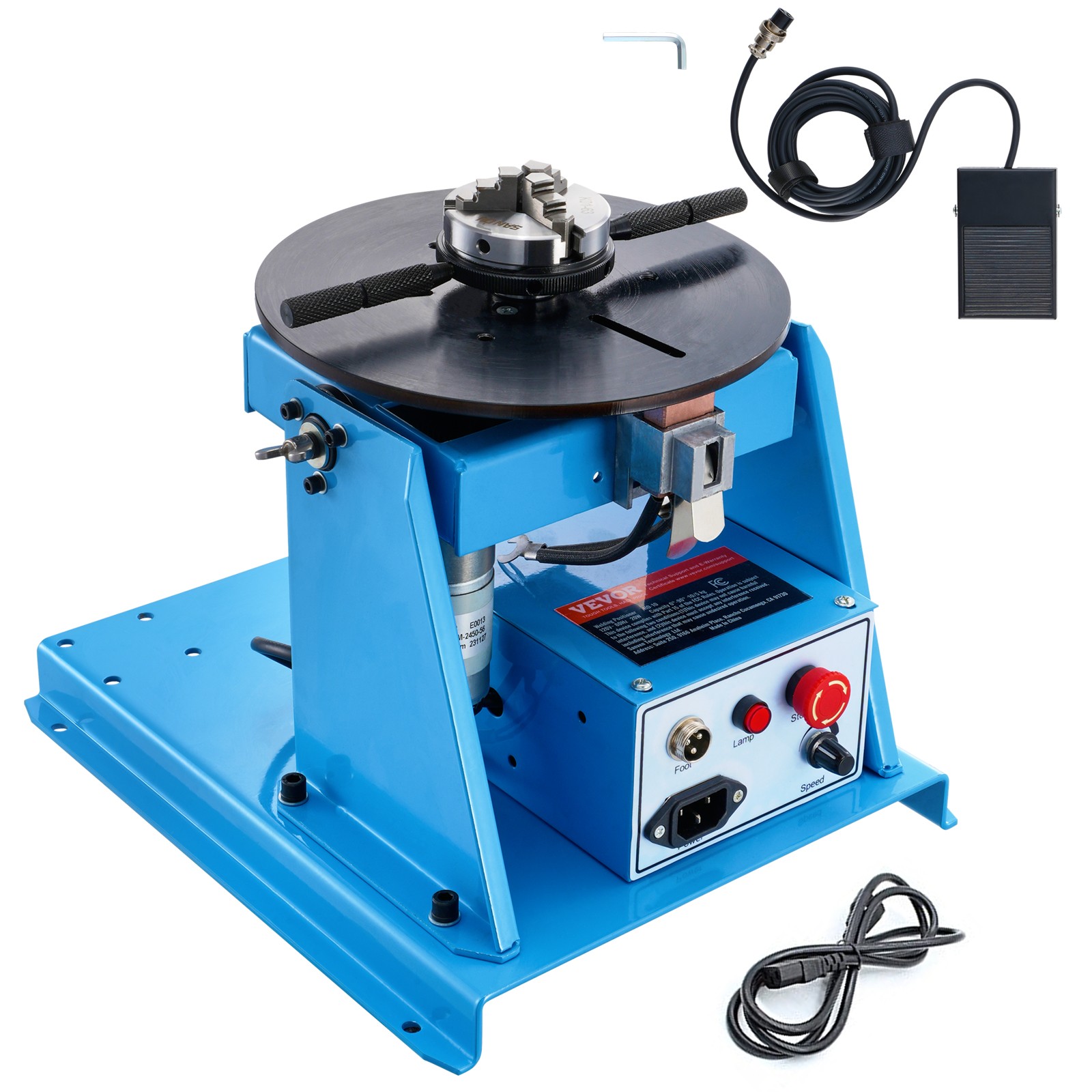 Uimoso 10KG Rotary Welding Positioner 0-90° Positioning Turntable Table 1-12RPM