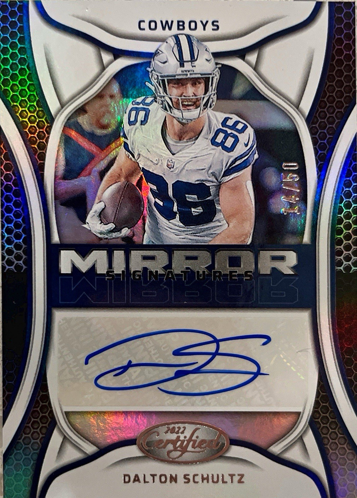 Panini 2022 Certified Dalton Schultz Mirror Signatures Auto /50 Cowboys MS-DS Panini 2022 Certified Dalton Schultz Mirror Signatures Auto /50 Cowboys MS-DS