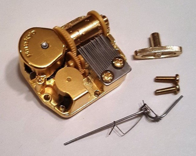 Sankyo 18 Note Music Box Movement & Reuge Stopper-