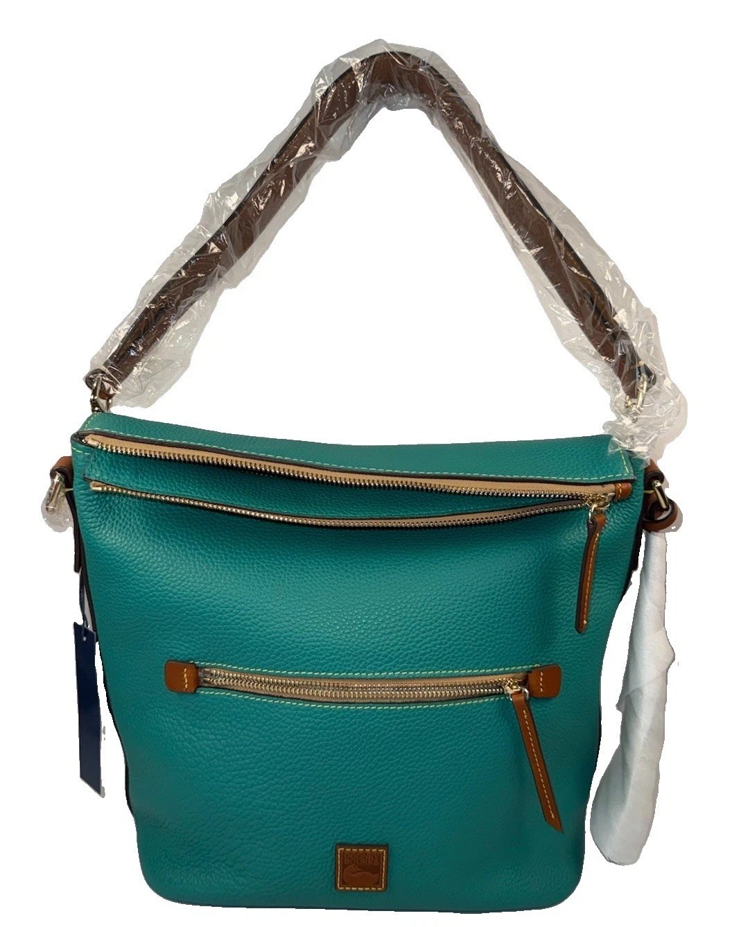 NWT Dooney & Bourke Pebble Grain Spearmint Green Leather Satchel Handle Bag