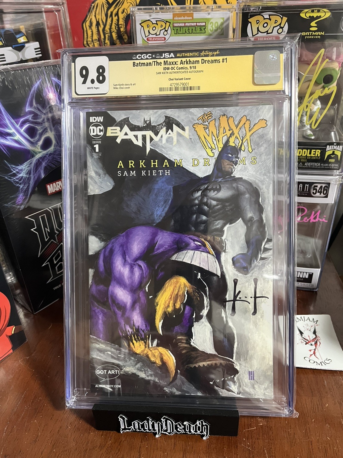 Batman/The Maxx Arkham Dreams #1 Mike Choi Variant signed Sam Kieth CGC/JSA 9.8 Batman/The Maxx Arkham Dreams #1 Mike Choi Variant signed Sam Kieth CGC/JSA 9.8