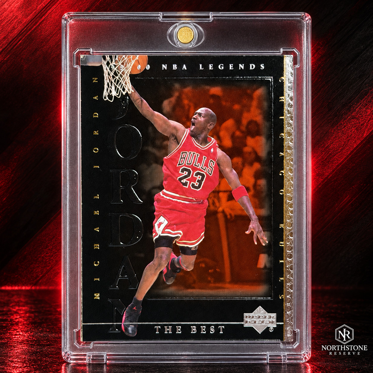 Michael Jordan 90’s INSERT GOLD HOLO FOIL SSP RARE BULLS JERSEY #23 NBA Card 🔥