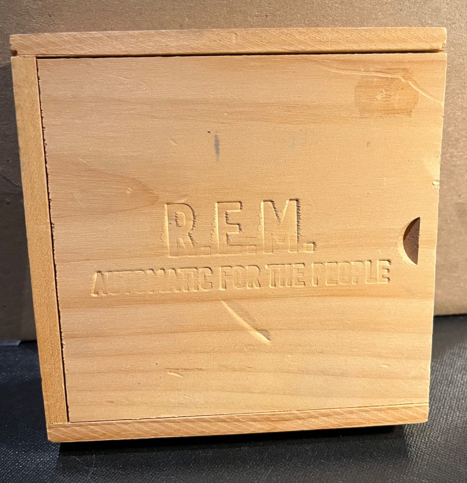 REM Automatic For The People CD in Wooden Box Limited Edition R.E.M. Art Cards. REM Automatic For The People CD in Wooden Box Limited Edition R.E.M. Art Cards.