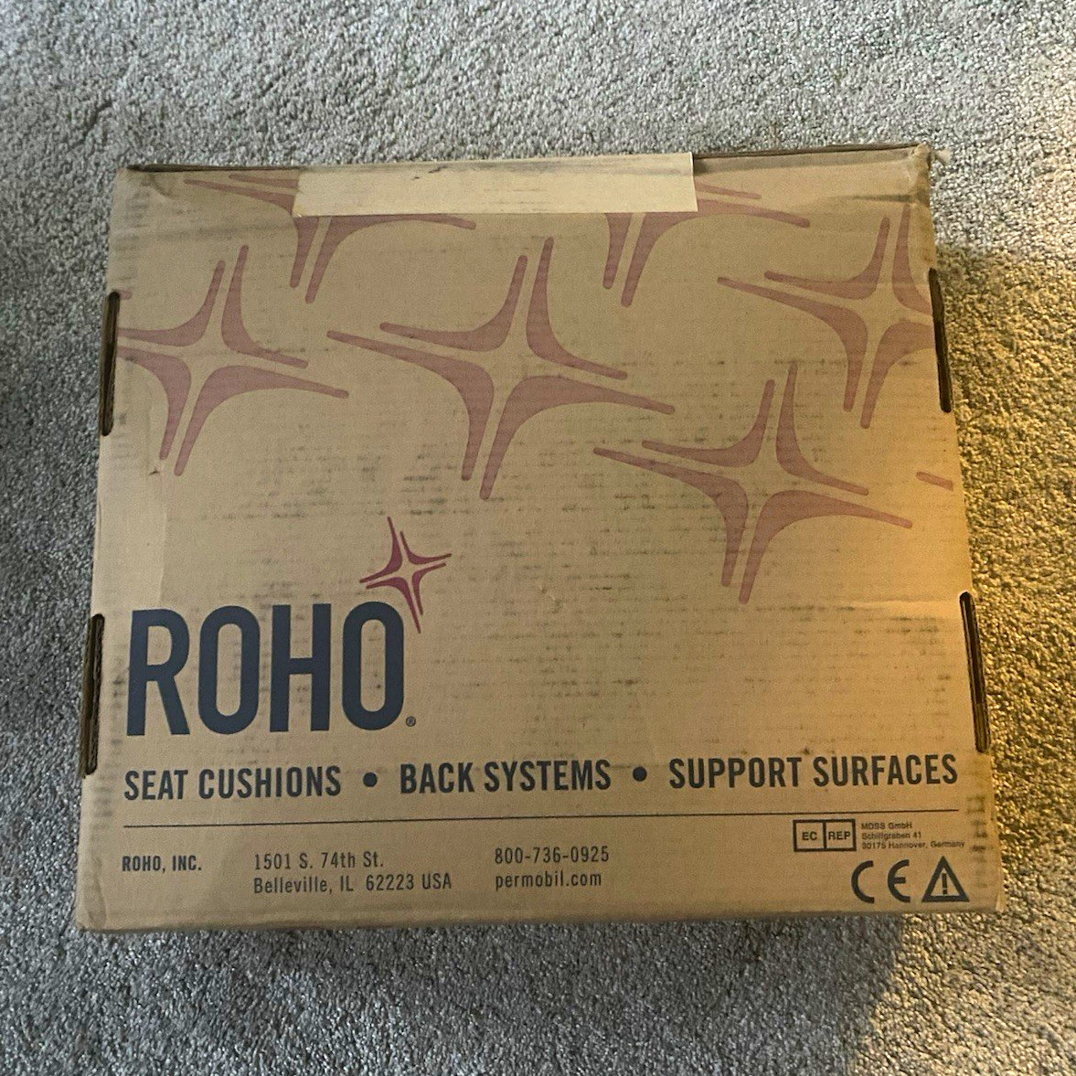 ROHO Prodigy Pressure Relief Cushion Ergonomic Rubber Brown PRODIGYSYS