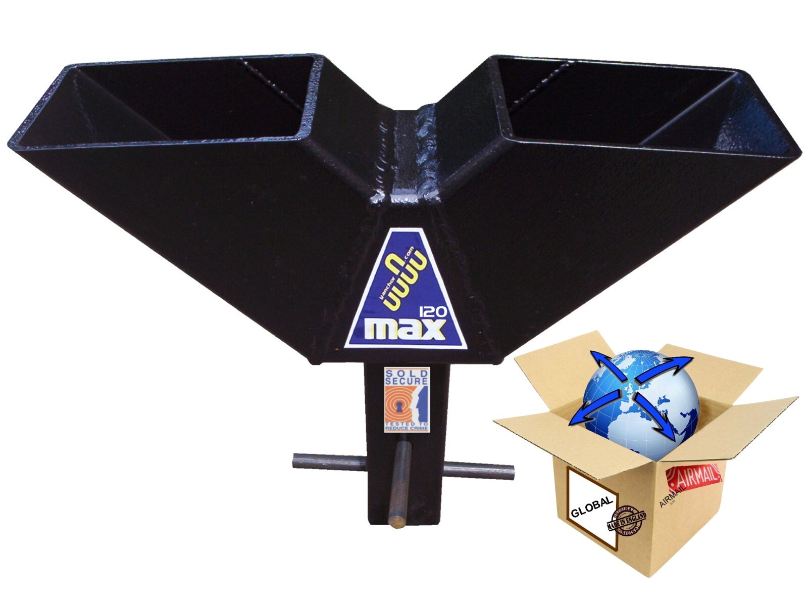 Motorcycle Security Ground Anchor GENUINE Yanchor Y-max120 - For 25mm Chains