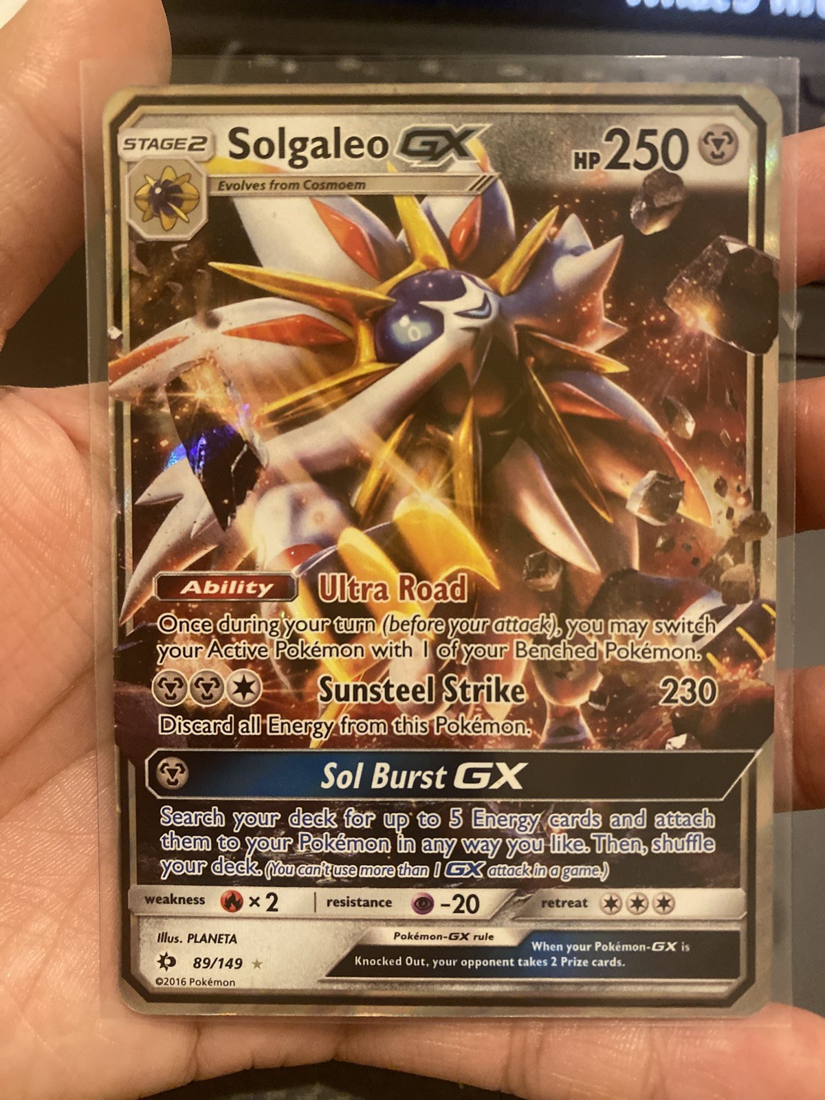 Pokemon TCG Solgaleo GX 89/149 SM Base DMG
