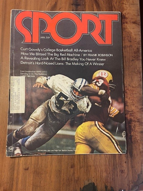 SPORT magazine January 1971 Mike Lucci Detroit Lions Larry Brown Redskins 
