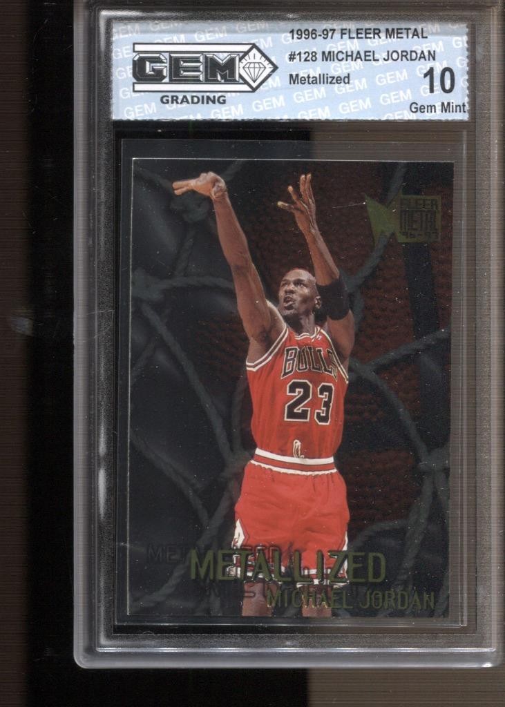 1996-97 Michael Jordan Fleer Metal #128 Metallized Gem Mint 10 Chicago Bulls