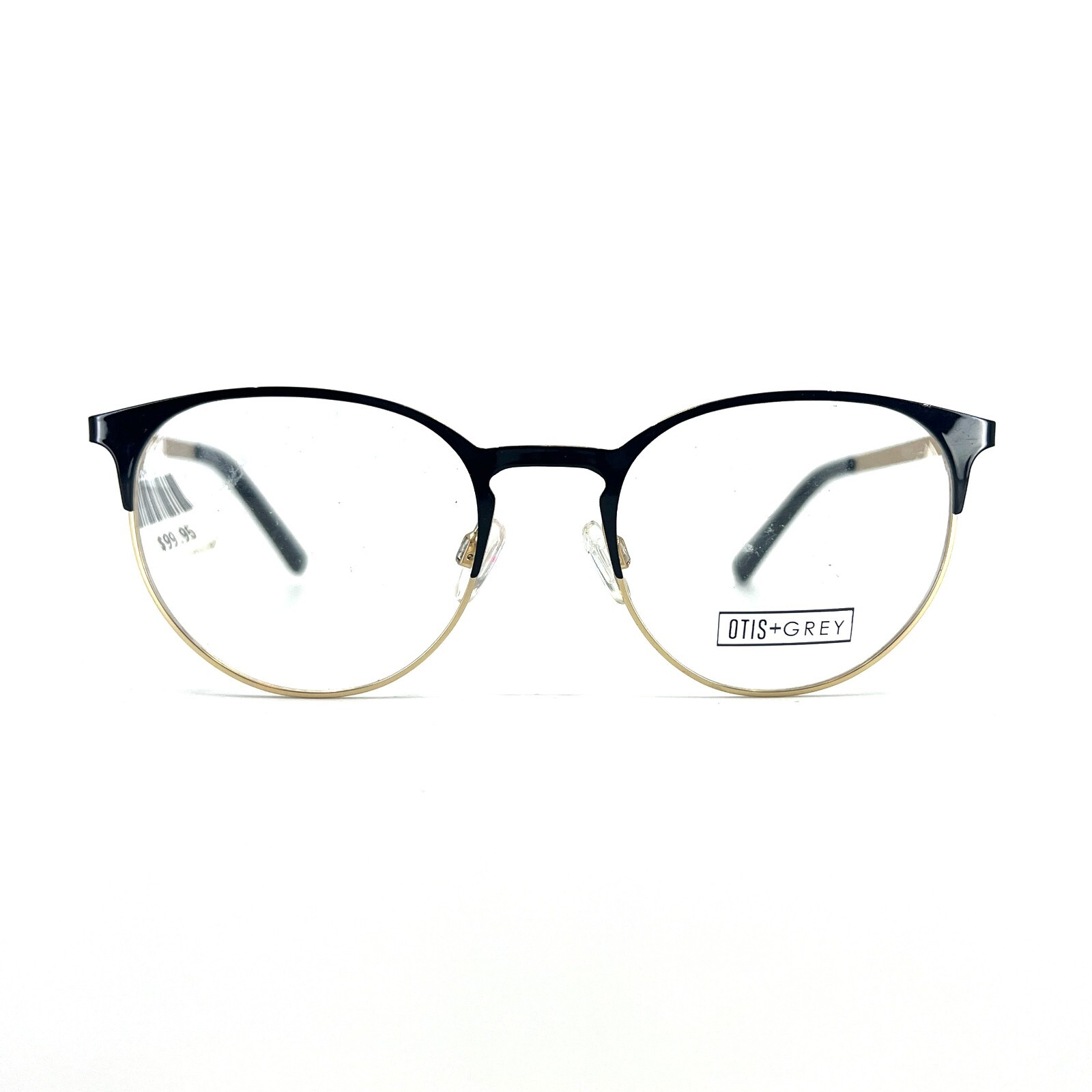 OTIS+GREY OG 9000 BK/G Gold Black Round womens Eyeglasses Frames 51-19-135 OTIS+GREY OG 9000 BK/G Gold Black Round womens Eyeglasses Frames 51-19-135