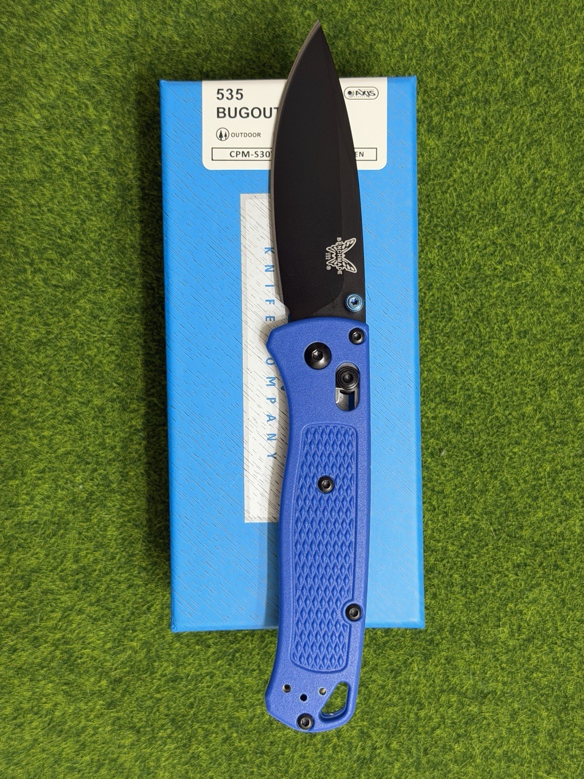 Benchmade Drop Point EDC Folding Knife - Blue