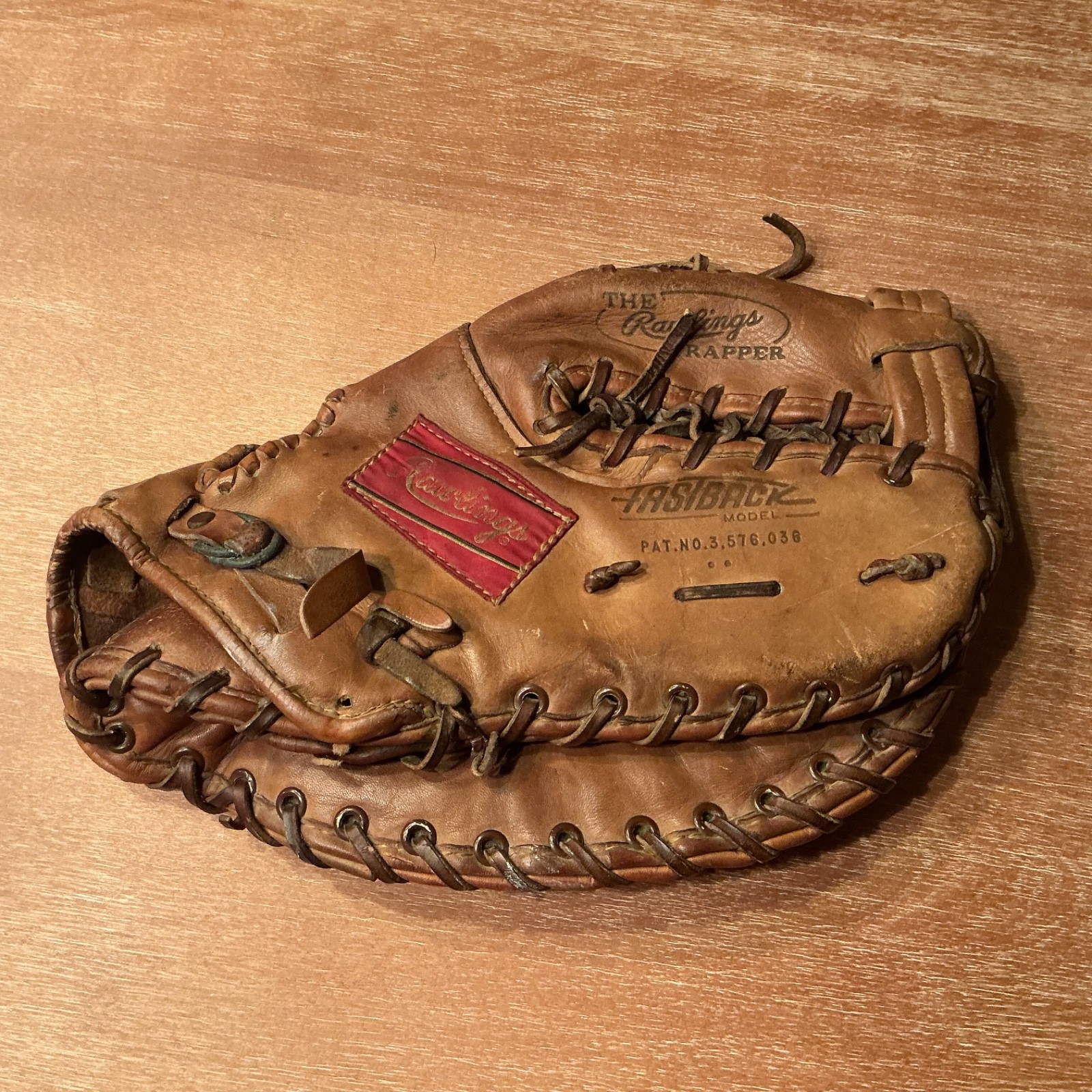 Vintage Leather Rawlings The Trapper Fastback Model Baseball Glove Mitt