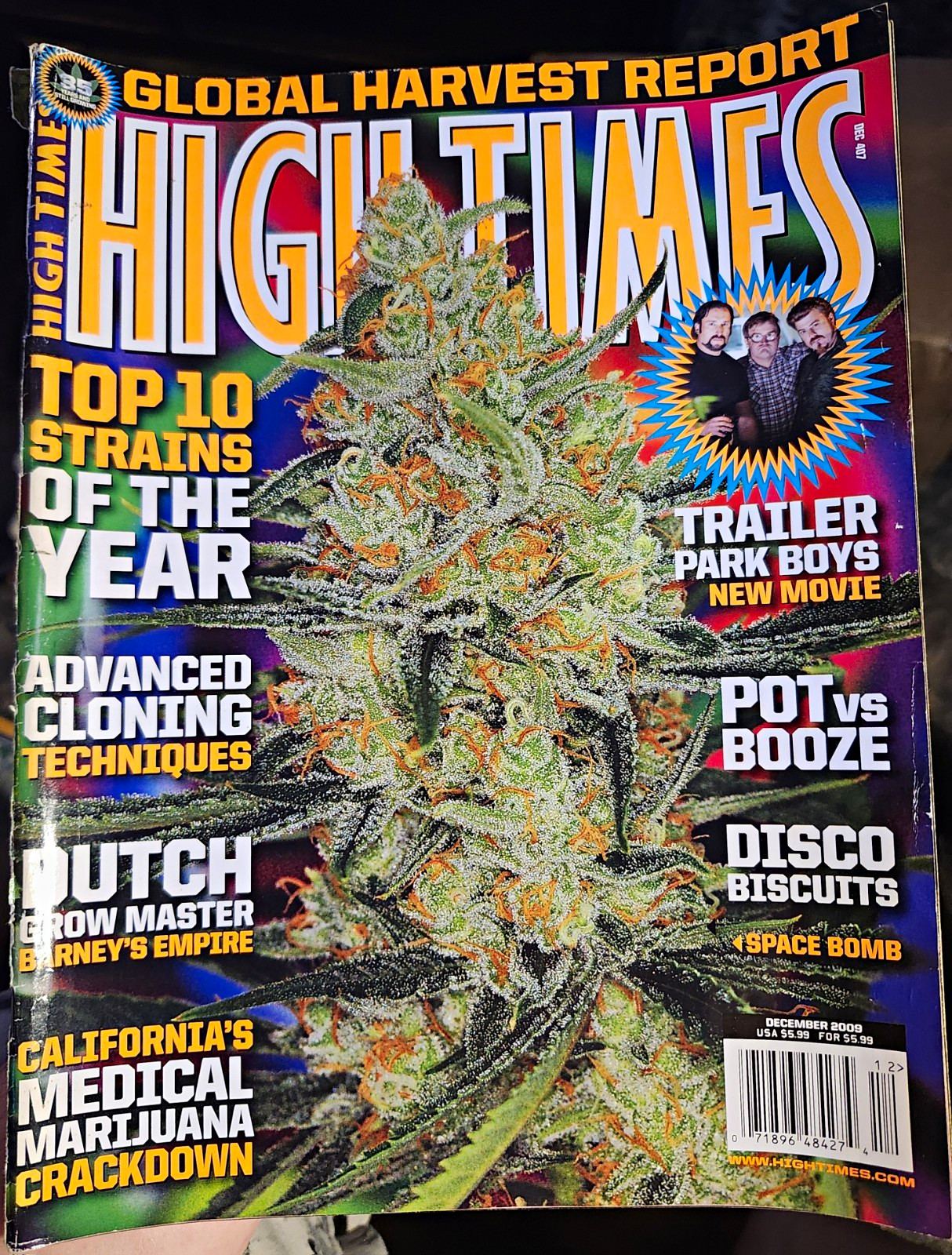 Vintage High Times Magazine Dec 2009 No 407 Trailer Park Boys Top 10 Strains