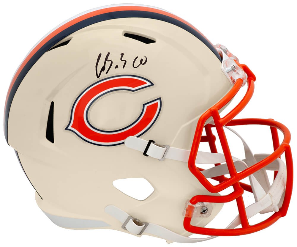 Luther Burden III Signed Bears RETRO Riddell Full Size Speed Rep Helmet (SS COA)