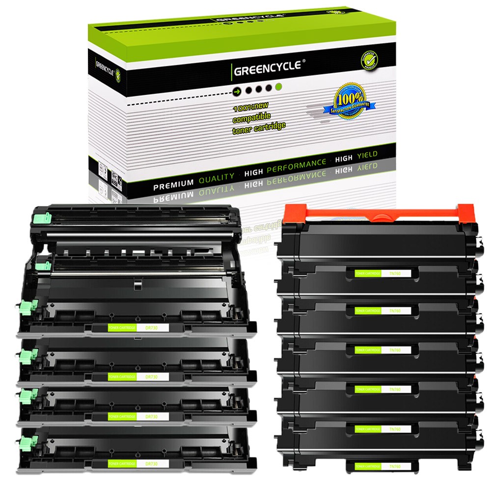 6PK TN760 Toner +4PK DR730 Drum Fit for Brother HL-L2390DW L2395DW MFC-L2750DWXL