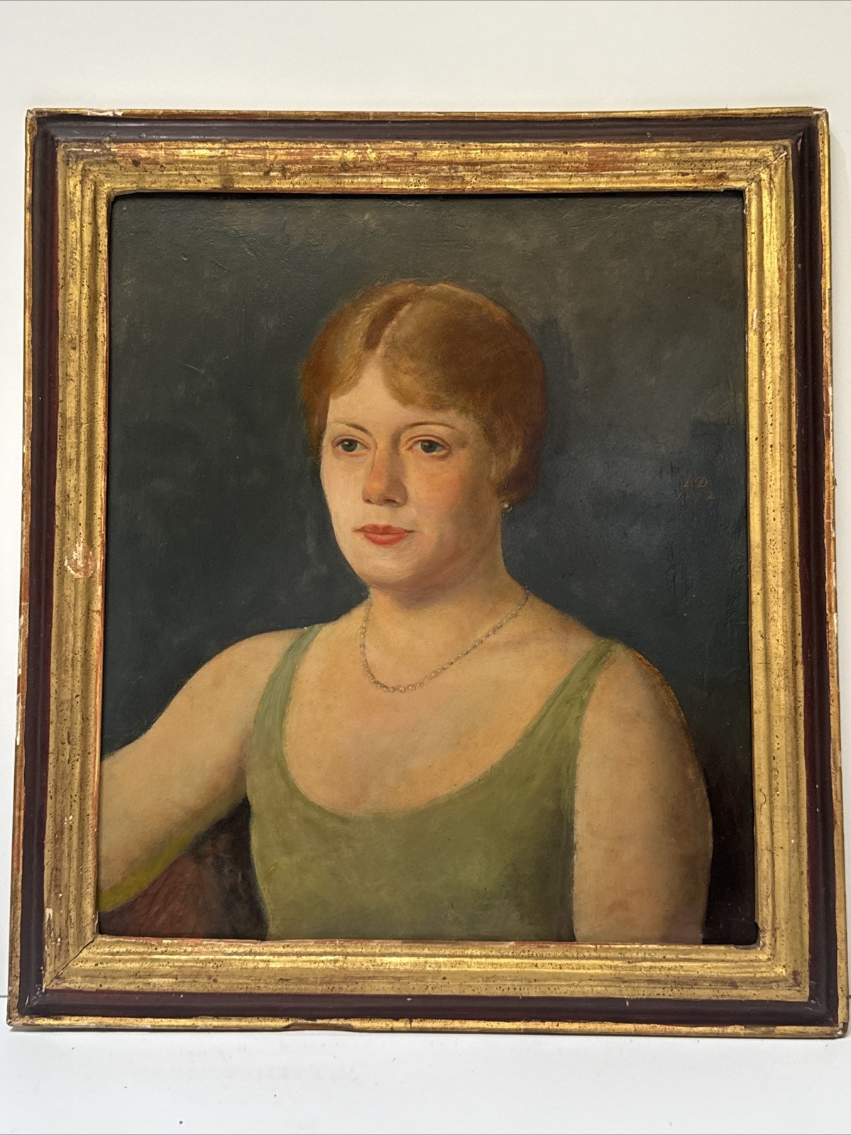 Antique Painting Woman Women 1930’s Signed Mystery Artist Oil Impressionist