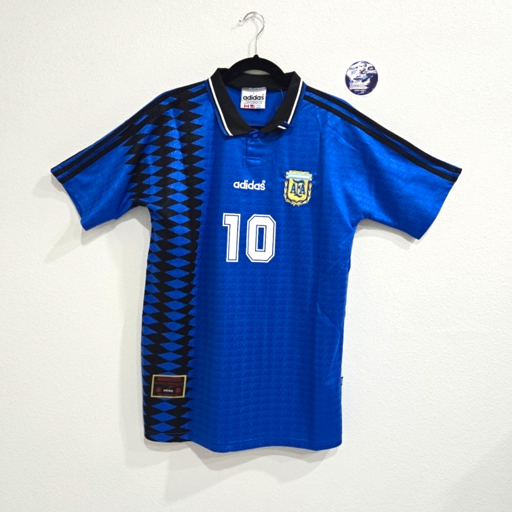 ARGENTINA 1994 Away Adidas Retro soccer jersey MARADONA #10 size L
