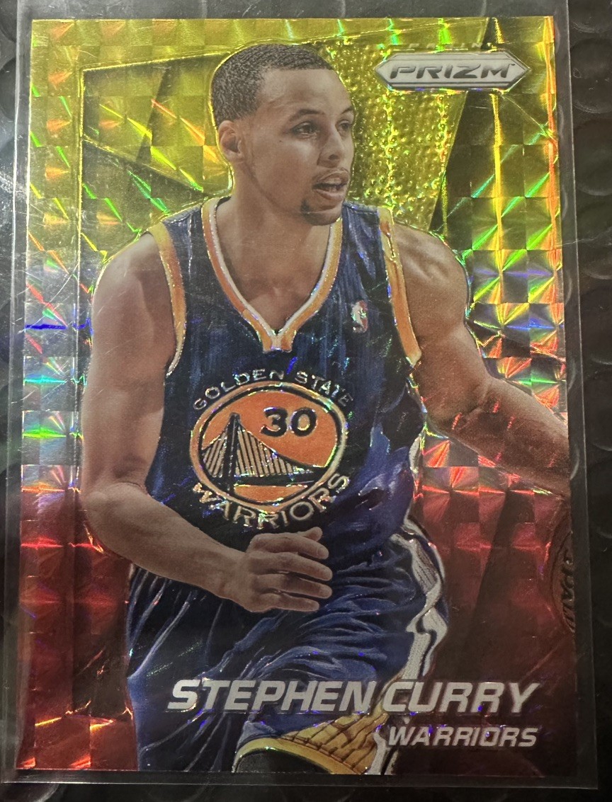 2014-15 Panini Prizm Yellow & Red Mosaic Prizm Stephen Curry #92 2014-15 Panini Prizm Yellow & Red Mosaic Prizm Stephen Curry #92