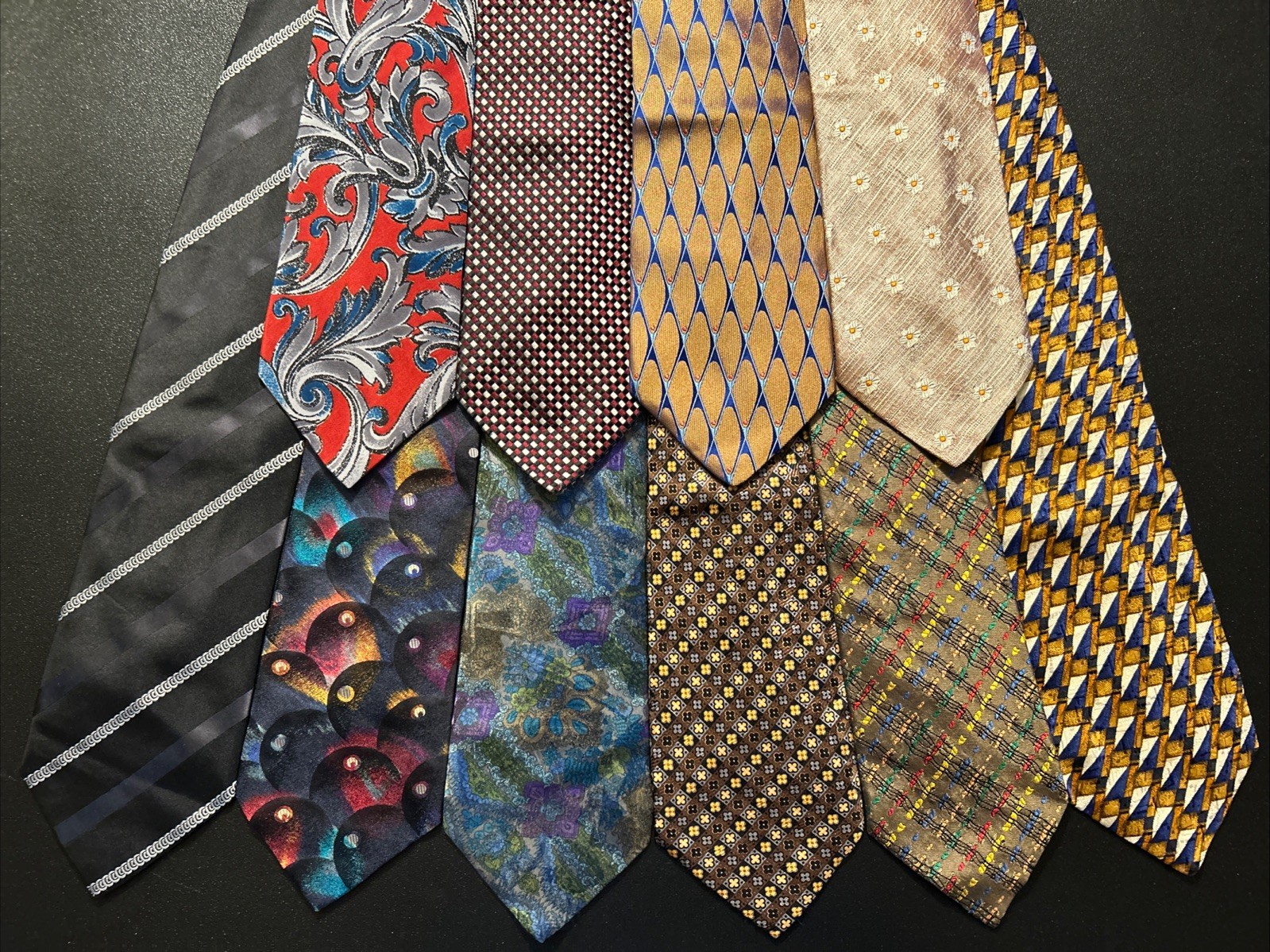 Vintage EUC Lot 10 Ties Made In Italy Designer Tie Lot Brioni Stefano Ricci Saks