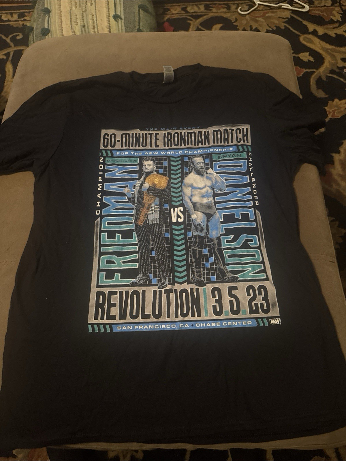 MJF vs Bryan Danielson 60 Min Ironman AEW Revolution 2023 Shirt Med MJF vs Bryan Danielson 60 Min Ironman AEW Revolution 2023 Shirt Med
