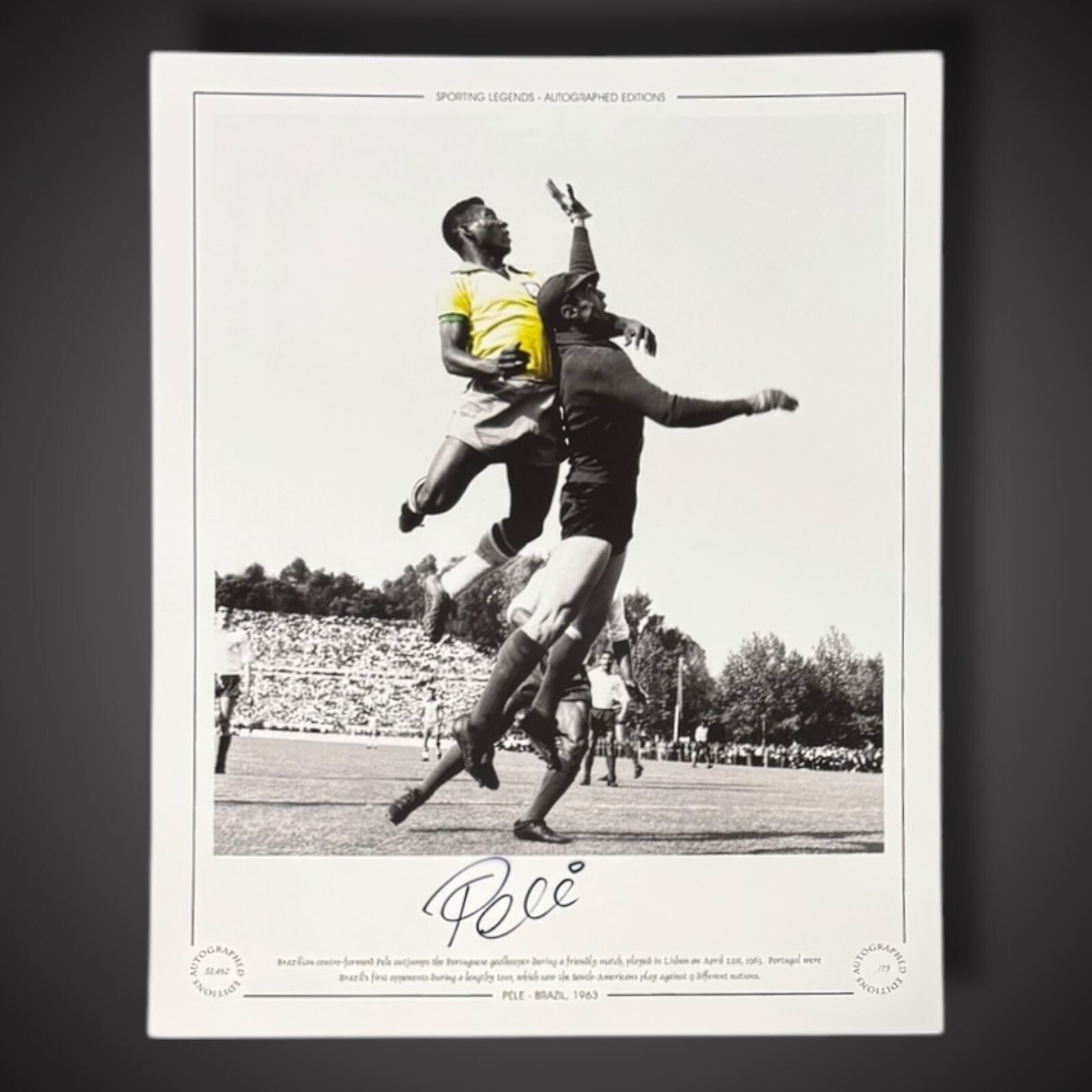 PELE - BRAZIL - 1963 Hand Signed Photo With COA  Fade On Sig £185