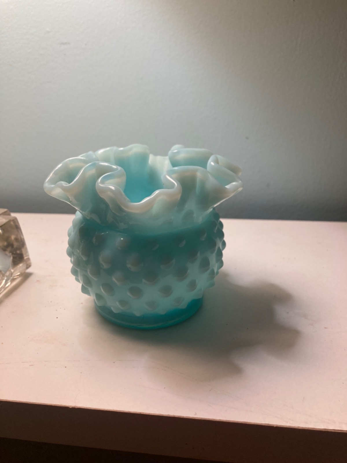 Two  Fenton Glass Pastel Vases