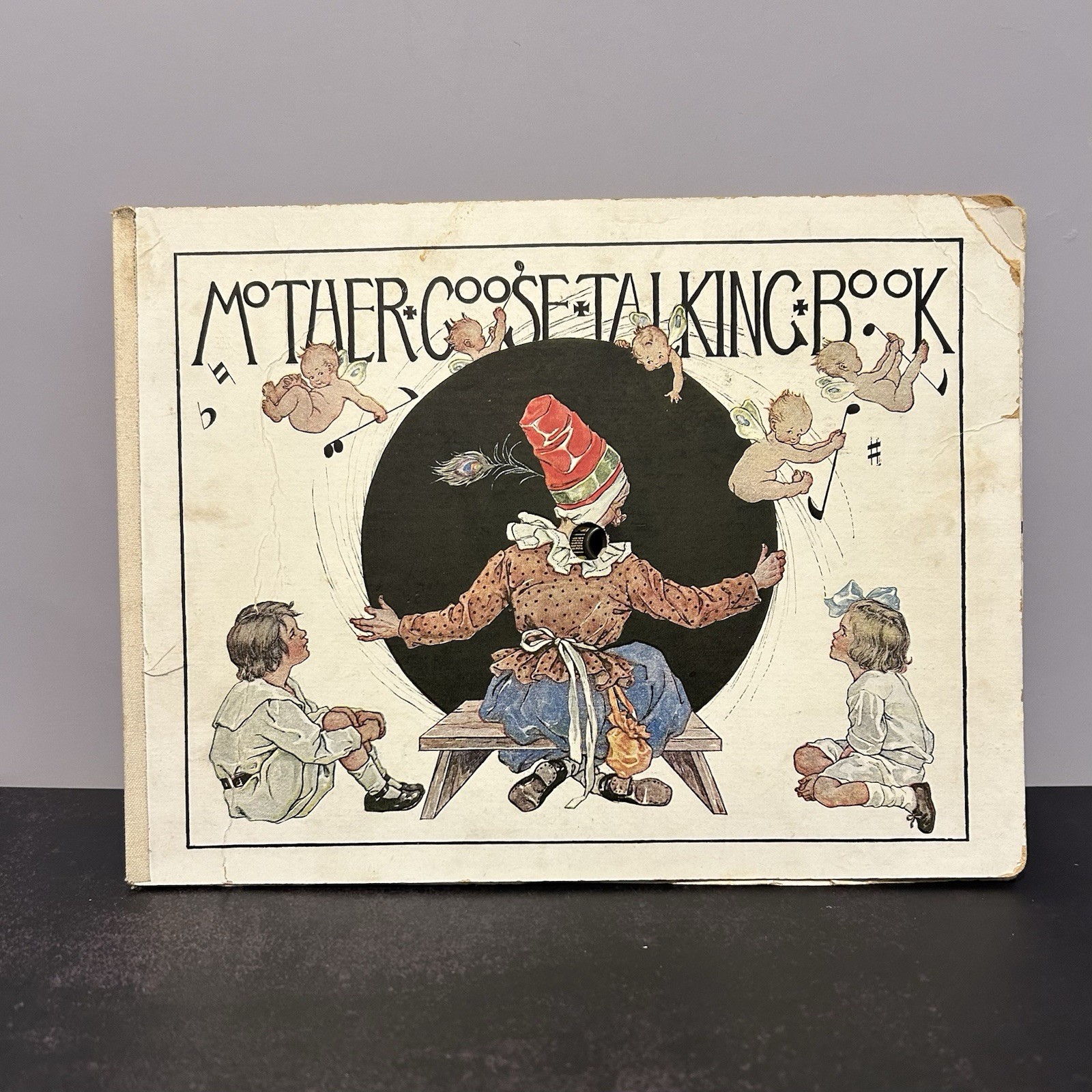 Antique 1918 Mother Goose Talking Book Co. Bo Peep Record Illustration CM Burd