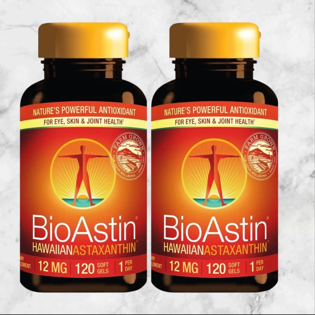 2 PACK BioAstin Hawaiian Astaxanthin supplement 12 mg.120 Soft Gels - EXP:2028 2 PACK BioAstin Hawaiian Astaxanthin supplement 12 mg.120 Soft Gels - EXP:2028