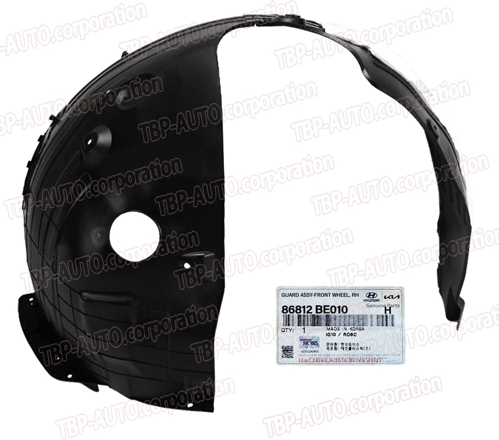 GENUINE OEM FRONT Fender Liner RIGHT PASSENGER 2024-2025 Hyundai Kona 86812BE010