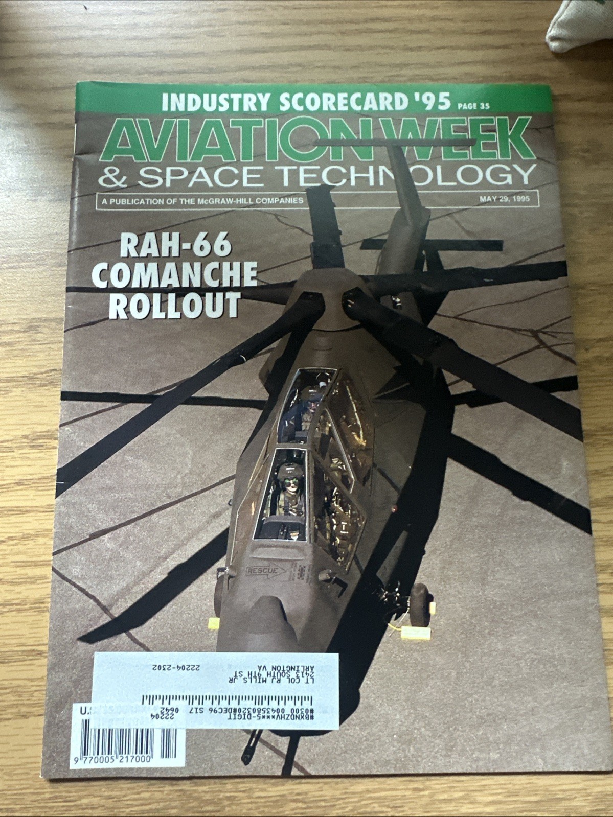 Aviation Week & Space Technology Magazine May 29, 1995 RAH-66 Comanche Rollout
