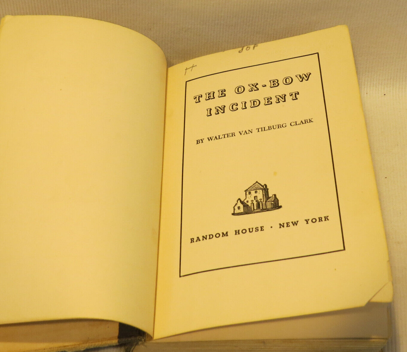 HTF Vintage 1st Edition Book: The Ox-Bow Incident by Clark 1940 Random House
