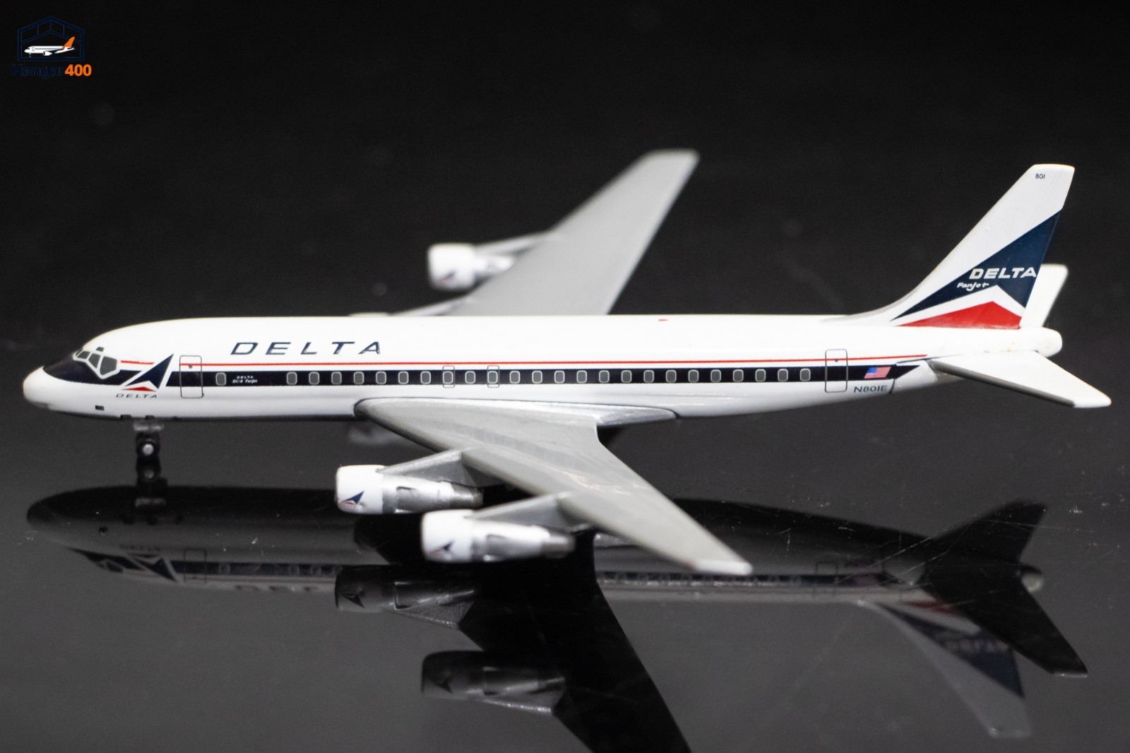 Delta Air Lines Douglas DC-8-50 N801E GeminiJets GJDAL077B 1:400 Scale *NO BOX*
