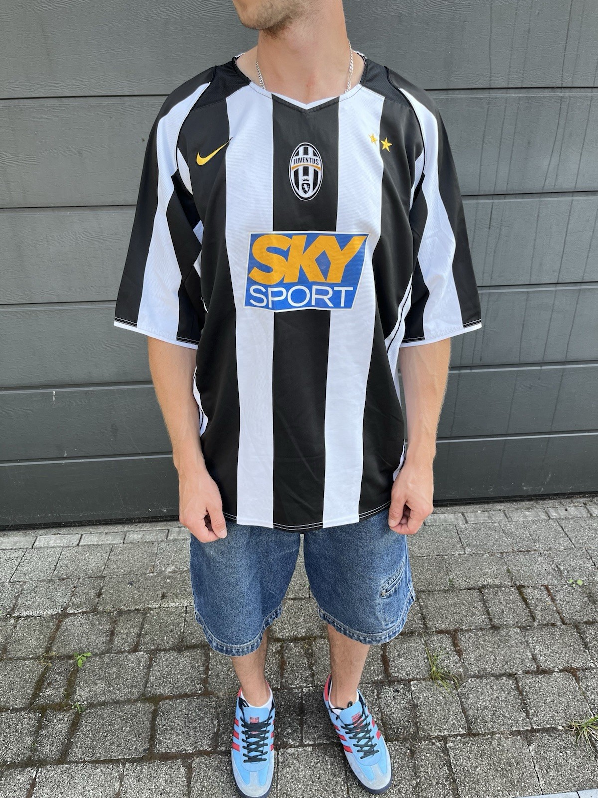 Vintage Nike Juventus 2004/05 Home Jersey Sky Total 90 Size XL Football Shirt