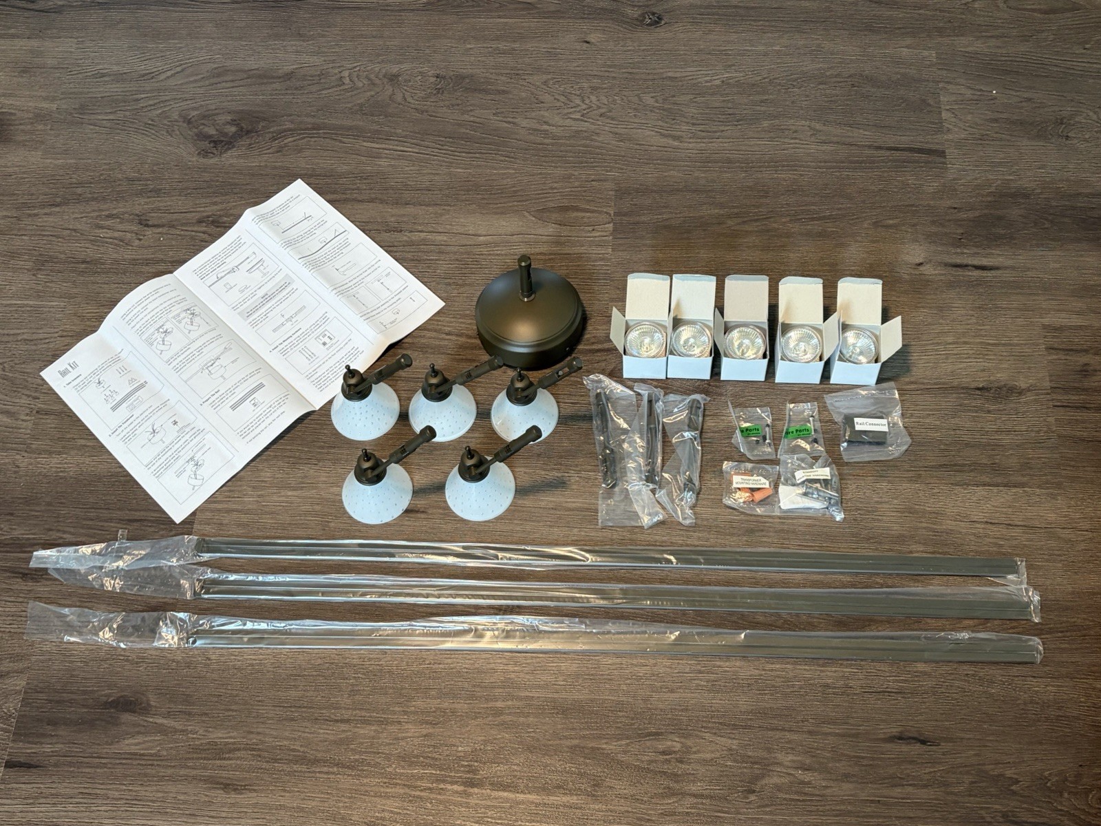 Tiella Tech Lighting 800RAL5CWZ Casual Rail Kit 5-Light Antique Bronze NOS