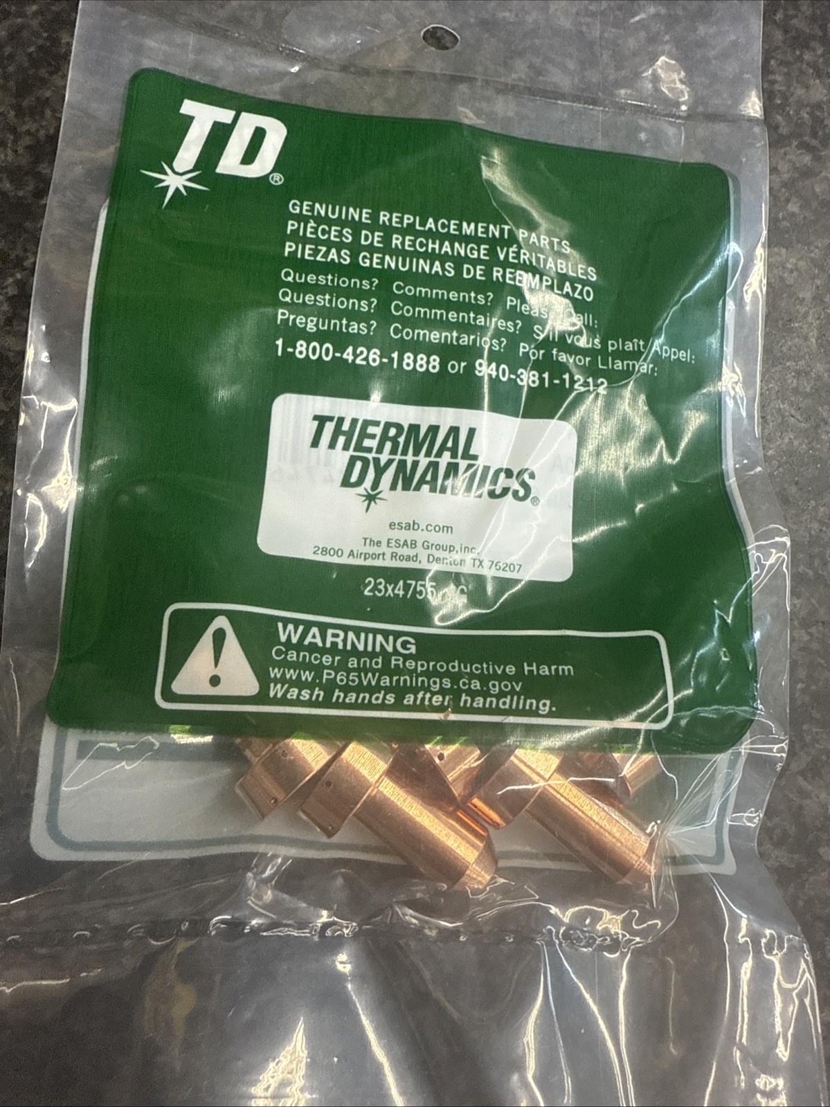 5pk Genuine Victor Thermal Dynamics 9-8210 plasma cutter tips 60A 5pk Genuine Victor Thermal Dynamics 9-8210 plasma cutter tips 60A