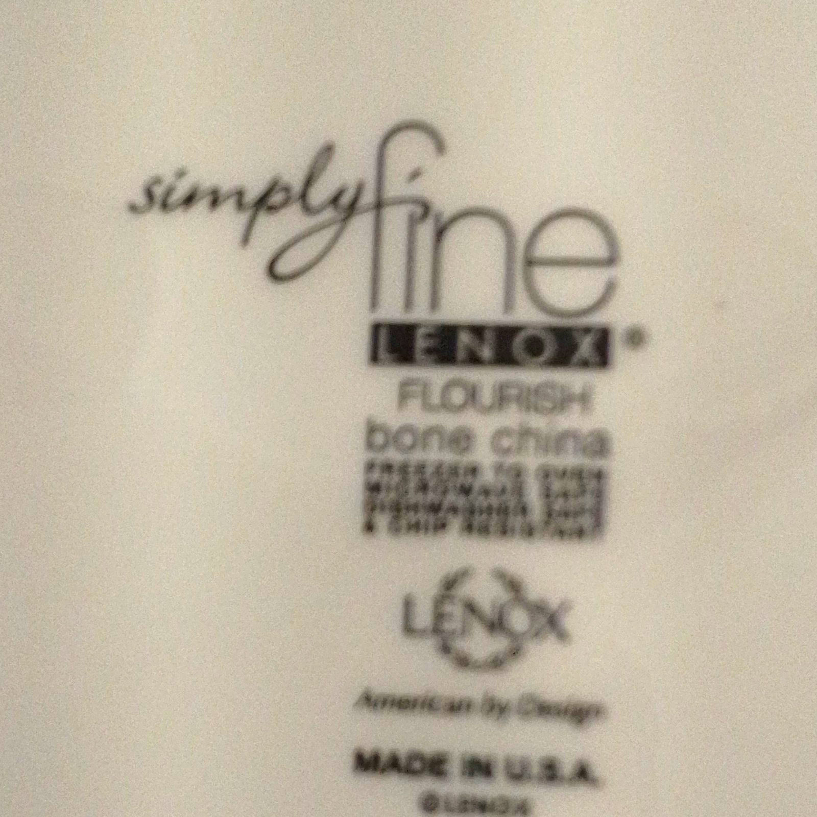 Lenox Simply Fine Bone China Flourish Floral Plate Made in USA