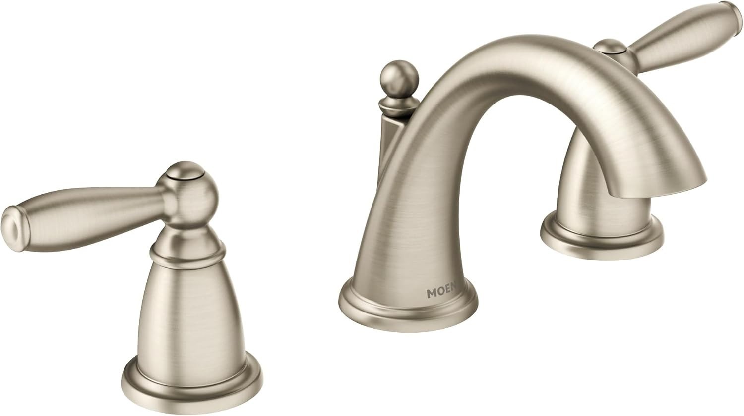 Moen TV6620BN Brantford Two-Handle High Arc Bathroom Sink Faucet Brushed Nickel