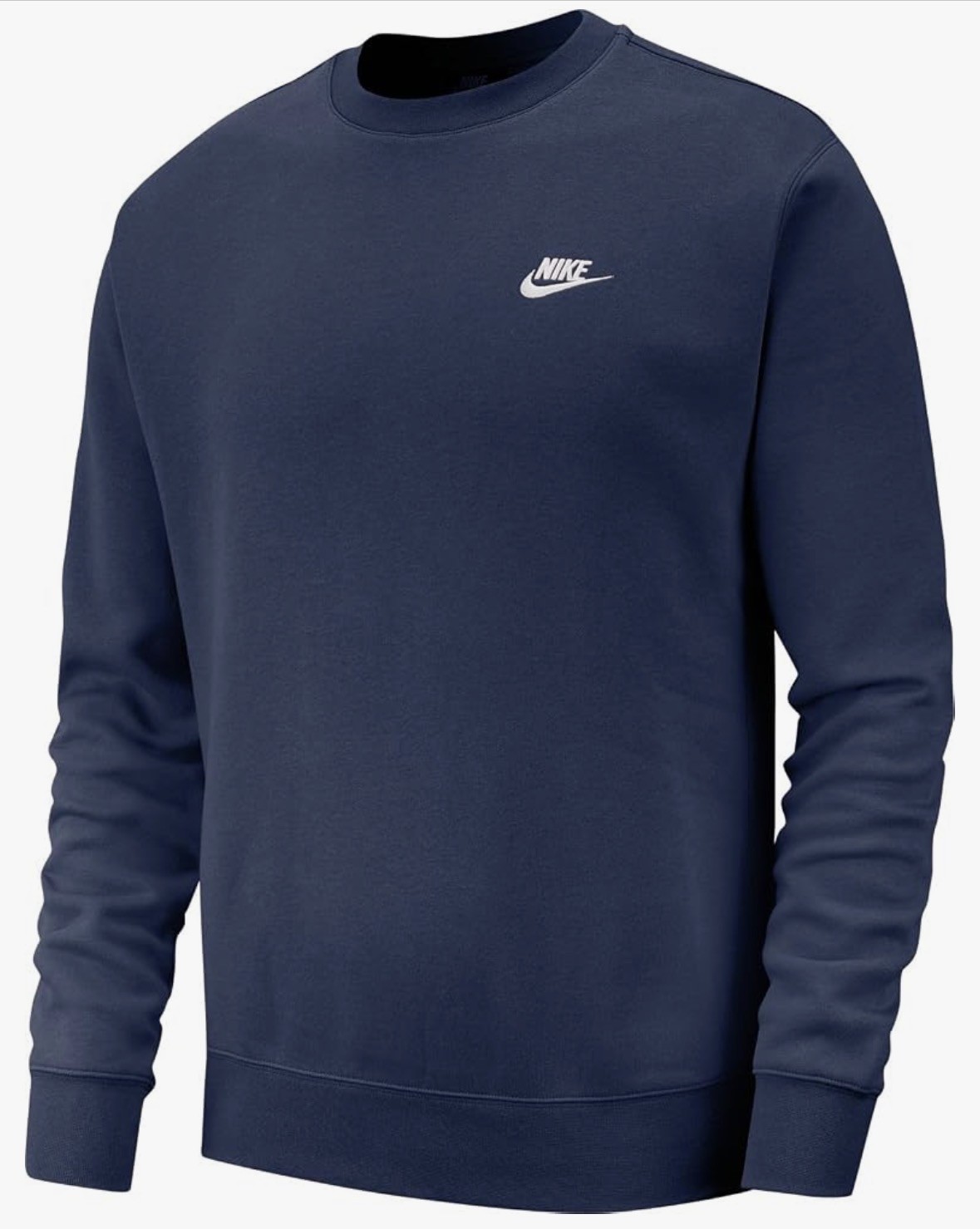 Nike Sportswear Club Fleece Crew Men\'s Pullover Navy Blue (BV2662-410) Size 2XL