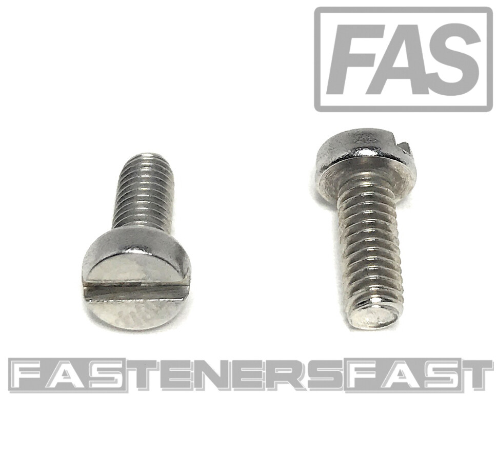 (50) M4-0.7 x10 Stainless Steel Slotted Cheese Head Machine Screw DIN84 A2 M4x10 (50) M4-0.7 x10 Stainless Steel Slotted Cheese Head Machine Screw DIN84 A2 M4x10