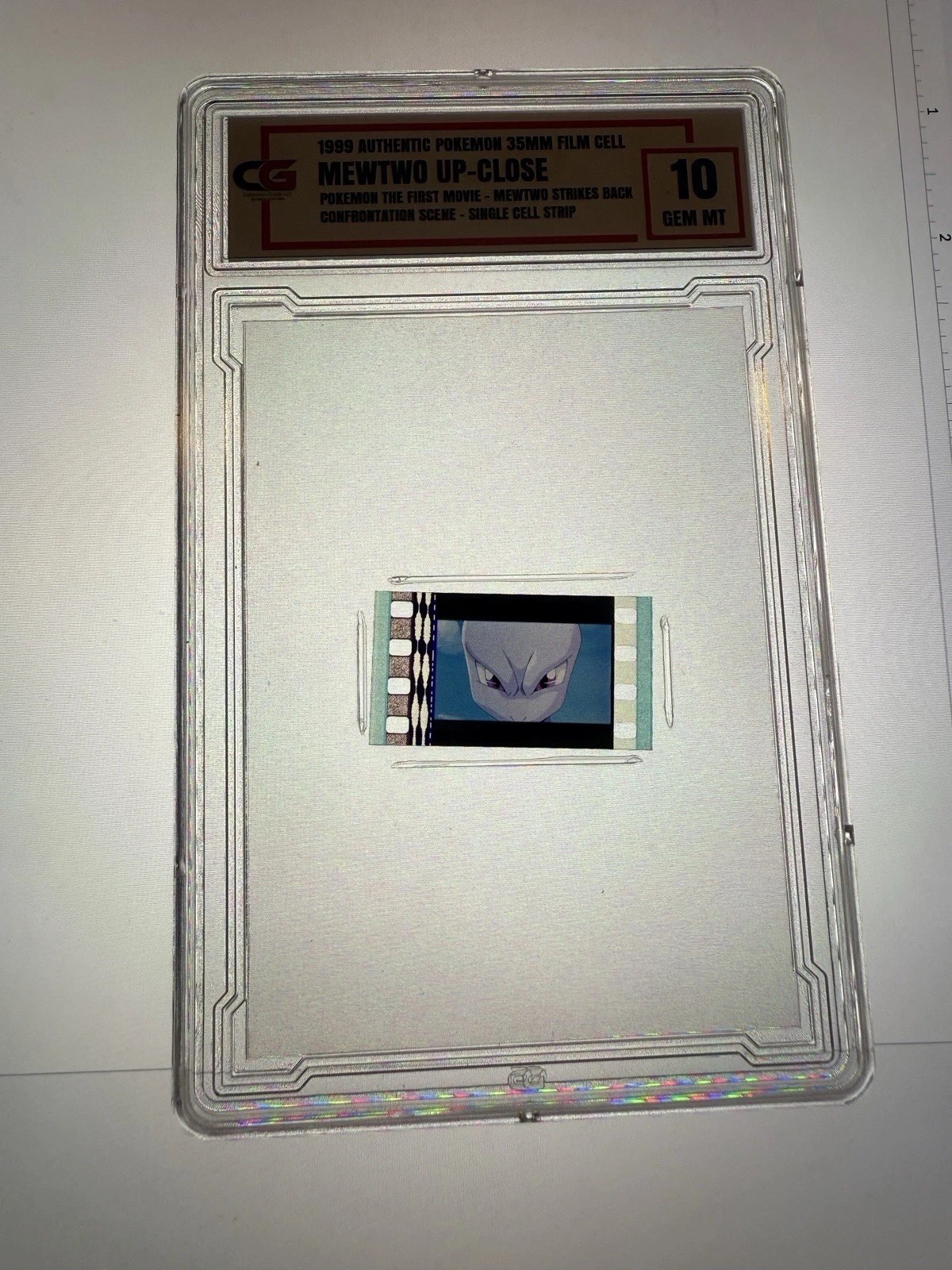 Mewtwo Up-Close Pokemon First Movie 35mm Film Cell CG Graded 10 GEM MT 1999 Rare