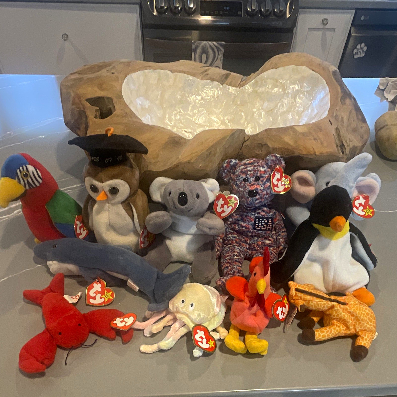 Ty Beanie Babies Vintage 1995/6 Plush Lot Graduation Owl Koala Elephant Penguin Ty Beanie Babies Vintage 1995/6 Plush Lot Graduation Owl Koala Elephant Penguin