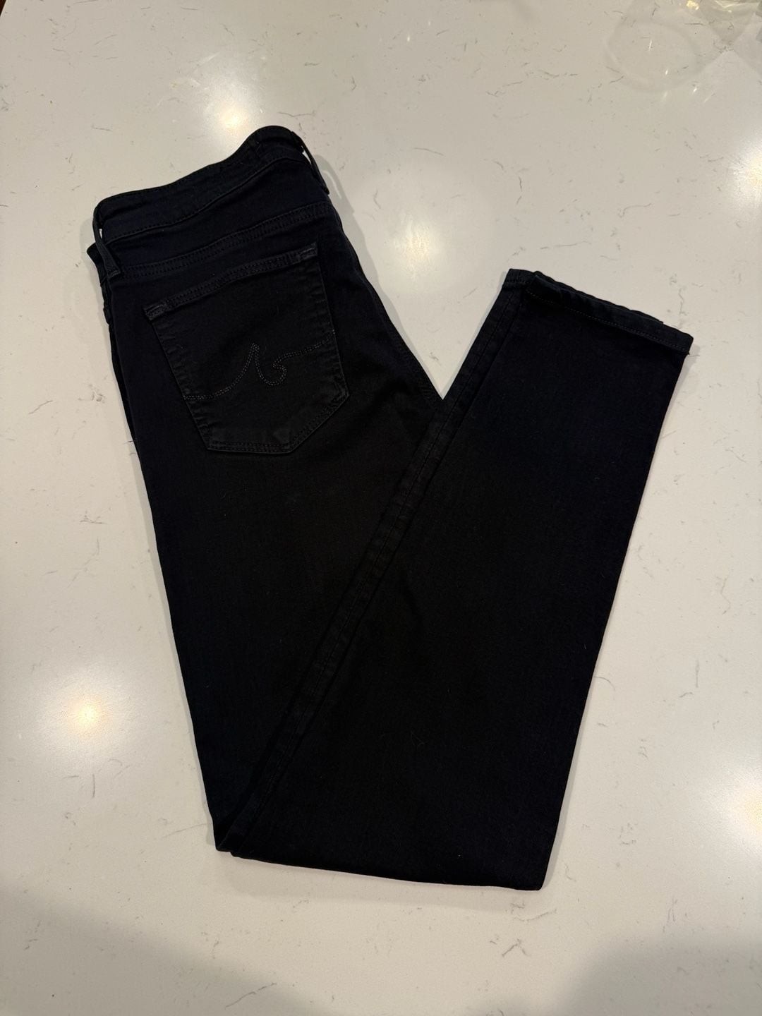 AG The Farrah Skinny Jeans Size 29R Black High-Rise