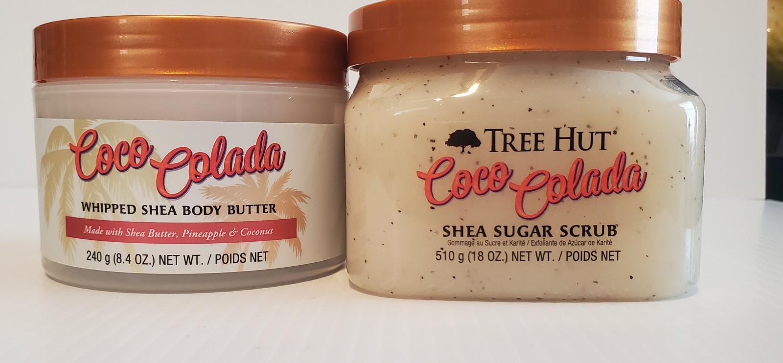 Set of 2 Tree Hut Shea Sugar Scrub 18oz & Body Butter 8.4oz Scent \