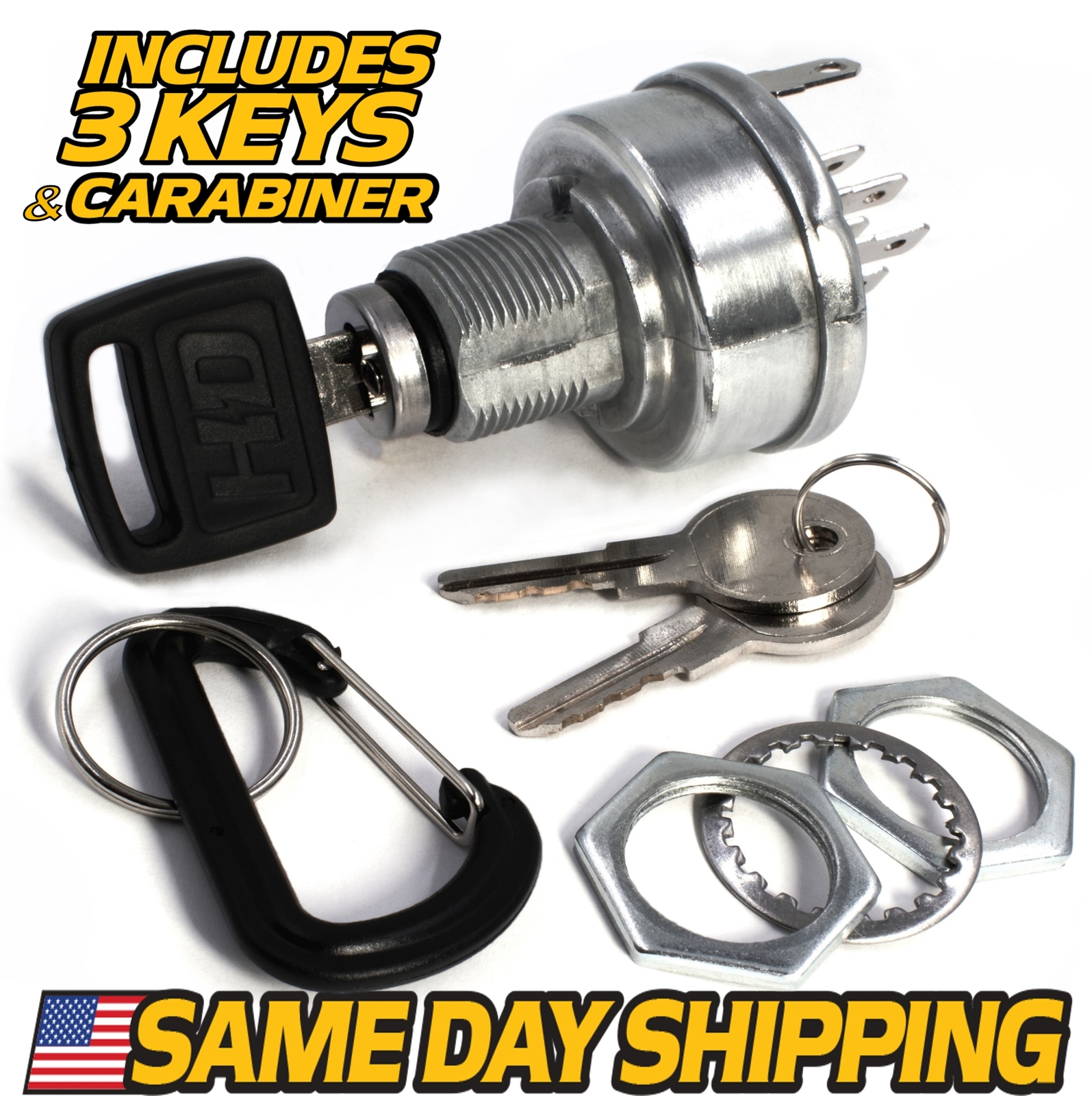 Key Switch Fits John Deere AMT 600 622 626 All Material Transporter w/3 KEYS
