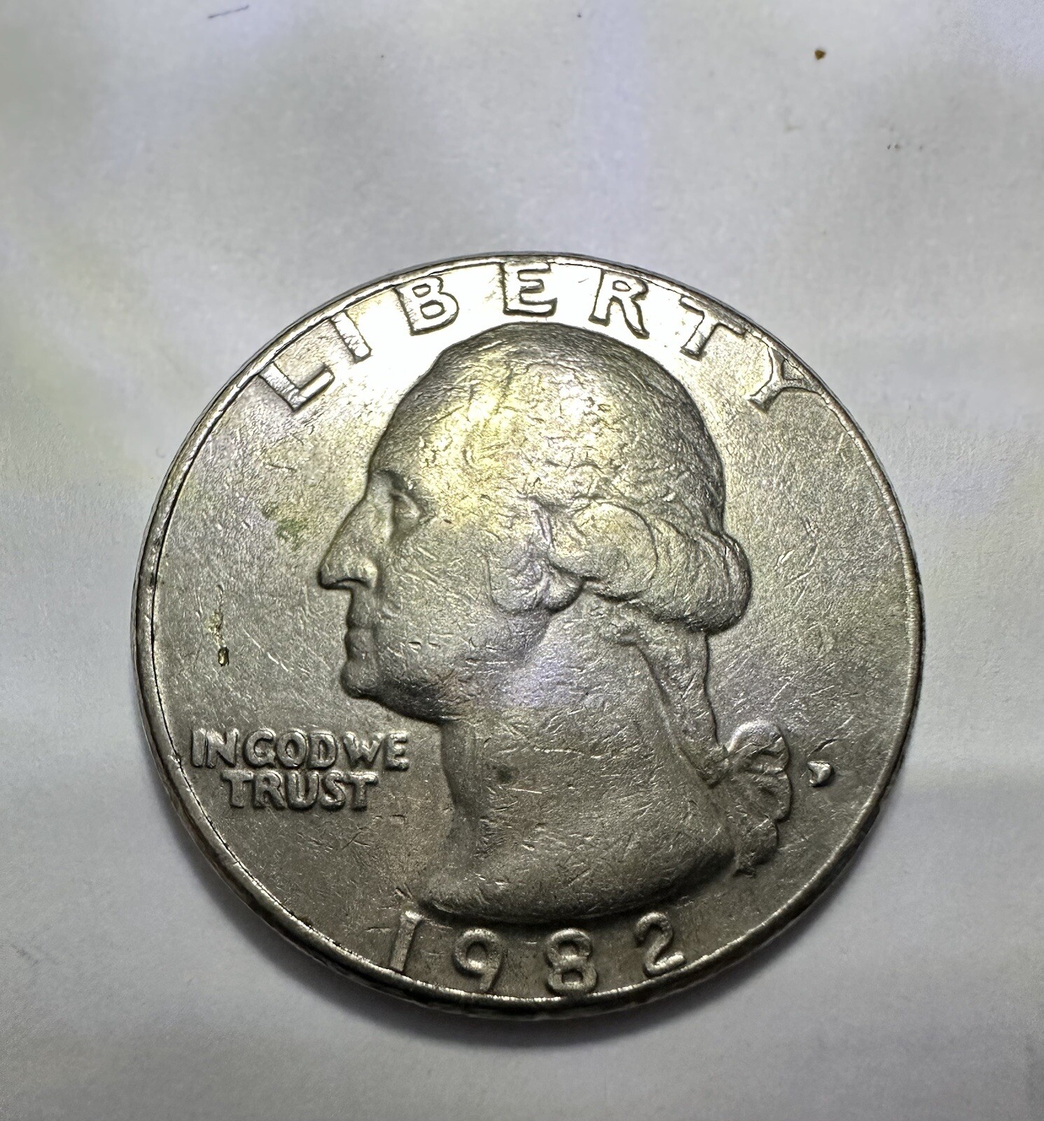RARE 1982 D Strike Error Quarter Filled In D Letters On Rim RARE 1982 D Strike Error Quarter Filled In D Letters On Rim