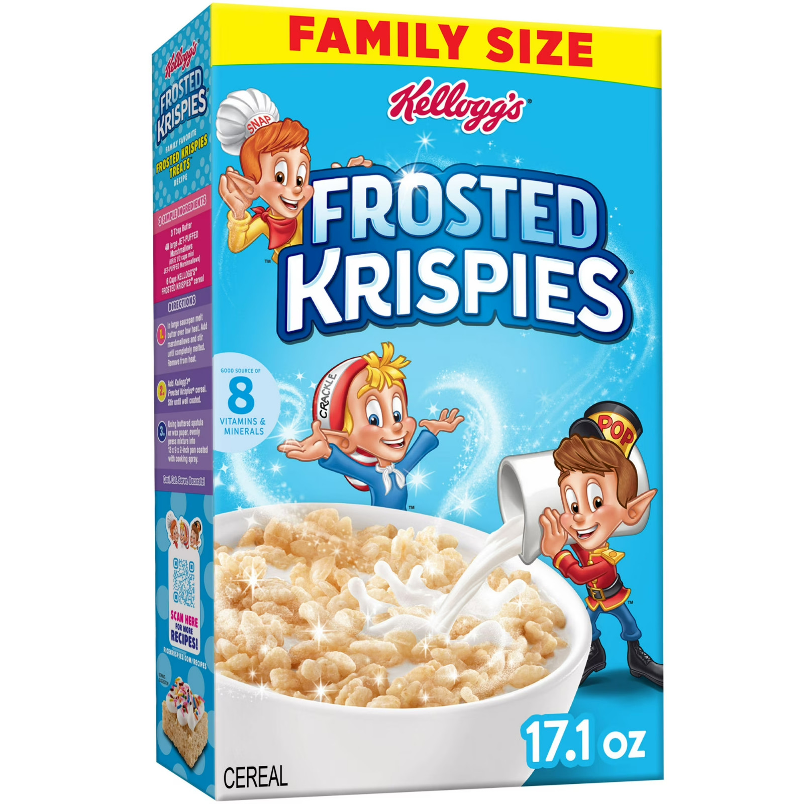 Kellogg's Frosted Krispies breakfast Cereal kids Snacks Family 17.1oz 1 Box Kellogg's Frosted Krispies breakfast Cereal kids Snacks Family 17.1oz 1 Box