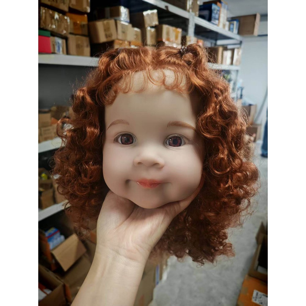 30inch Unassembled Reborn Baby Doll Toddler Painted Kit Red Hair Girl DIY Gift