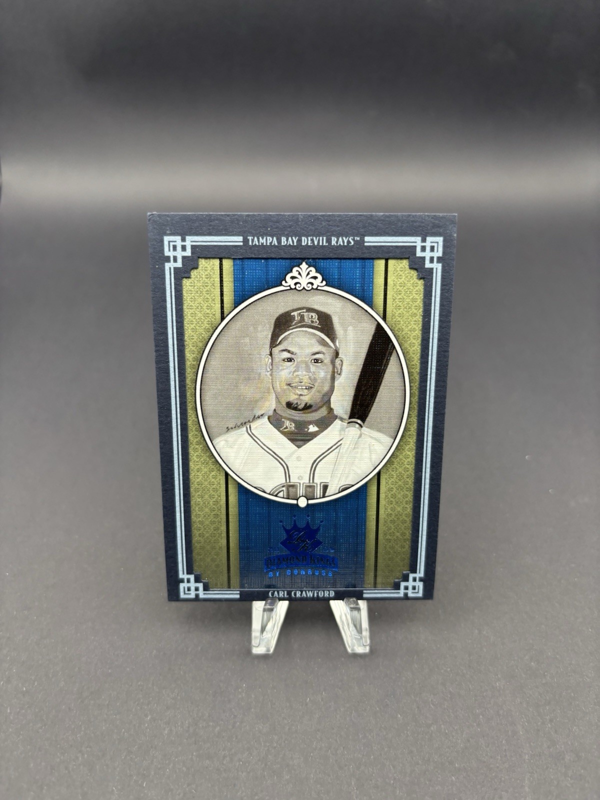 2005 Donruss Diamond Kings  Carl Crawford Blue Framed Materials /100 #221