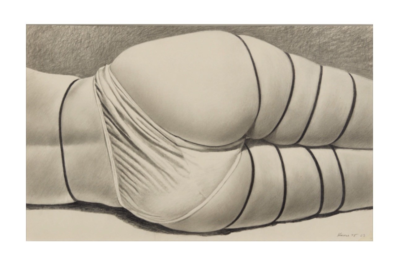 John Kacere Untitled Figure with Panties and Bindings 1975 Art Print Unframed John Kacere Untitled Figure with Panties and Bindings 1975 Art Print Unframed