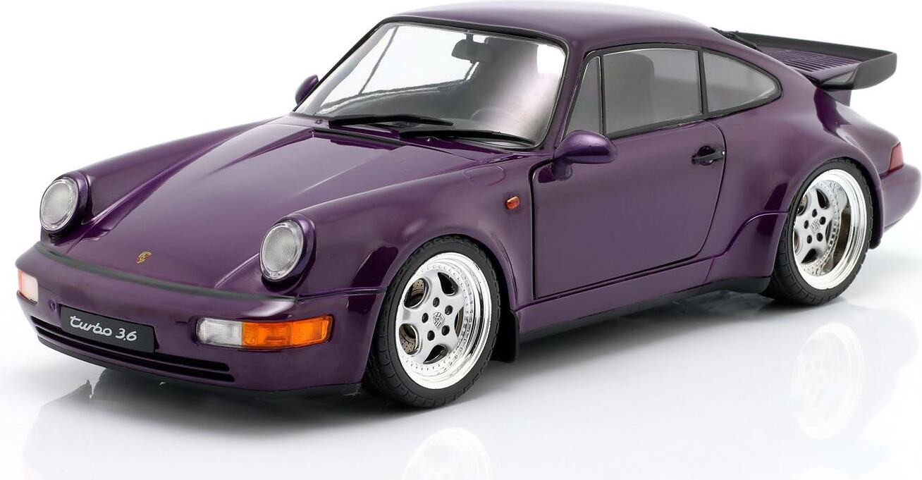 1990 Porsche 911(964) Turbo Violet Blue Metallic in 1:18 scale by Solido